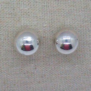 9mm Silver Ball Pierced Earrings